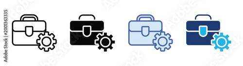 Employee icon set multiple style collection