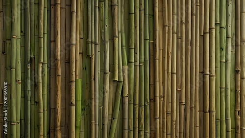 Natural Green Bamboo Forest Background, Dense Tropical Stalks Texture for Zen and Wellness Concepts, Organic Sustainable Material for Interior Design and Eco-Friendly Branding, 3D Rendered Nature.