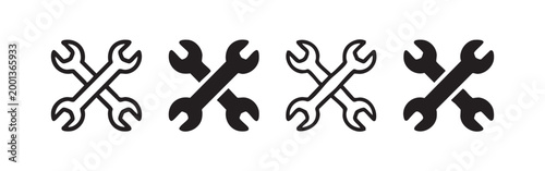 Photos Set of four wrench icons