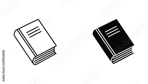 Closed hardcover book with pages education knowledge learning symbol vector illustration