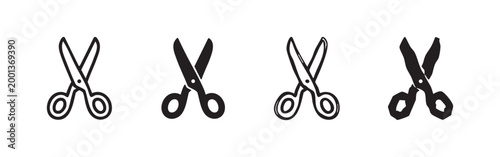 Hand-Drawn Scissors Icons - Cutting and Craft Symbols