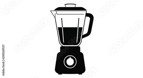 blender silhouette with black and white contrast on white background high quality professional detailed modern elegant stylish clean crisp vibrant
