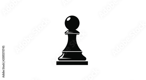 chess pawn silhouette black and white isolated on white background high quality professional detailed modern elegant stylish clean crisp vibrant
