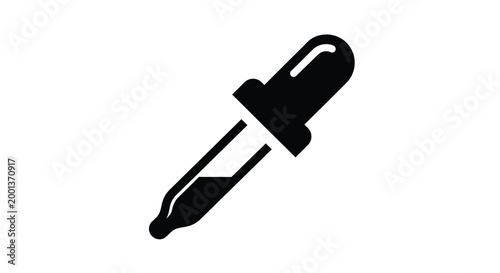 pipette silhouette on white background high quality professional detailed modern elegant stylish clean crisp vibrant colorful digital creative innovative contemporary