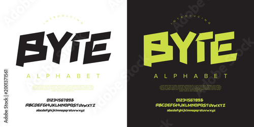 Byte Modern Geometric Display Font for Technology Software and Esport Gaming Team Branding Identity