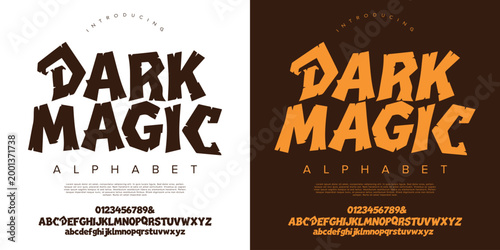Dark Magic Wooden Plank Font Style for Game Logo and Fantasy Story Movie Title