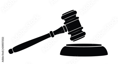 judge s gavel silhouette on white background high quality professional detailed modern elegant stylish clean crisp vibrant colorful digital creative