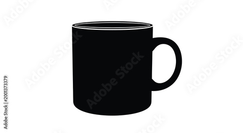 coffee mug silhouette on white background high quality professional detailed modern elegant stylish clean crisp vibrant colorful digital creative innovative