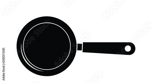 frying pan silhouette on white background high quality professional detailed modern elegant stylish clean crisp vibrant colorful digital creative innovative