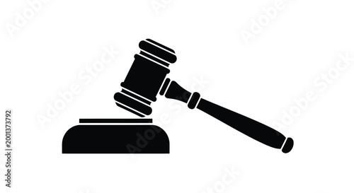 judge s gavel and sound block silhouette on white background high quality professional detailed modern elegant stylish clean crisp vibrant