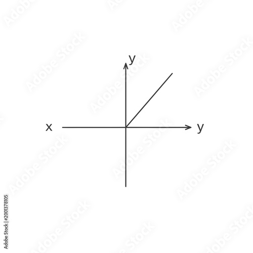 Coordinate axes, graph, x y axis, mathematical background, vector illustration