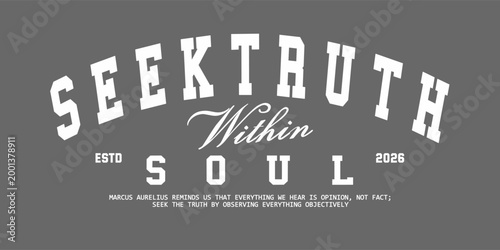 Retro typography college varsity motivational quote slogan print for graphic tee t shirt or sweatshirt - Vector