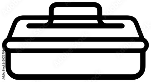 Surgical instrument tray icon with lid and handle medical tool organizer