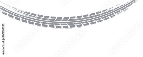 Tire tread marks, drift, motorsport, motocross, rally, tread mark with skid, grinding, splash effect. Graphic set of tire treads, wheel texture, car racing. Vector collection, wheel treads on asphalt
