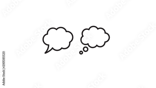Speech and thought bubble icons.