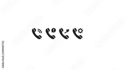 Telephone communication function icons.