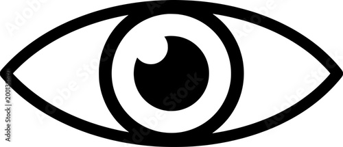 Eye Icon Outline – Vision View Visibility Symbol Minimal Design
