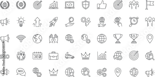 set of human hand drawn icons