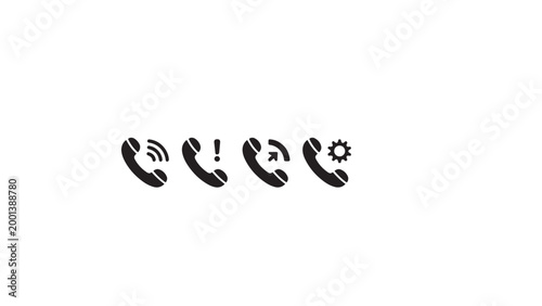 Telephone communication function icons.