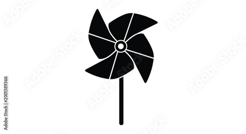 Fotografie pinwheel silhouette on white background high quality professional