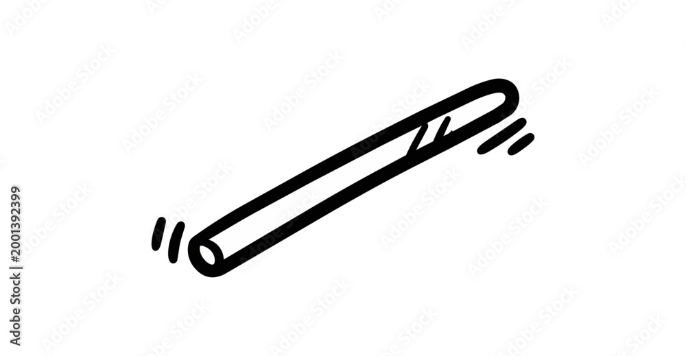 Obraz premium Abstract white line on black background minimalist design