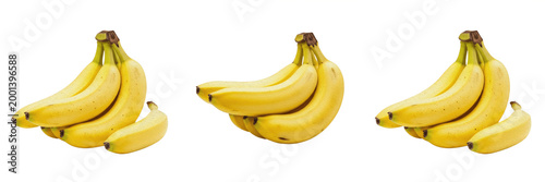 Quadro su tela Bunch of Ripe Yellow Bananas Tropical Fruit for Healthy Nutrition Breakfast and