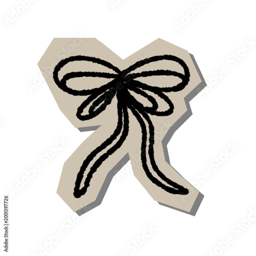 Scrapbook Bow Doodle Cutout