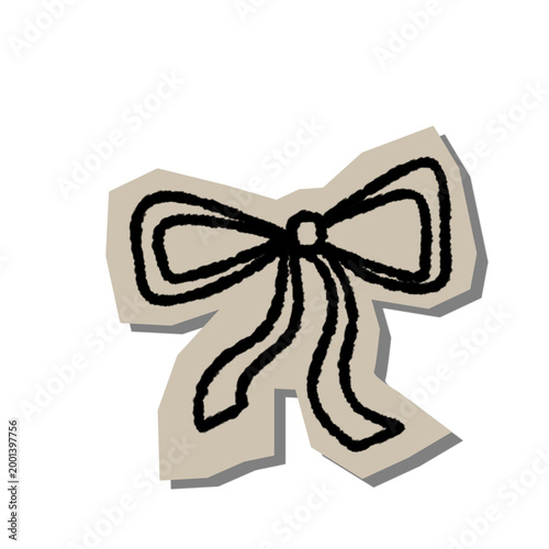 Scrapbook Bow Doodle Cutout