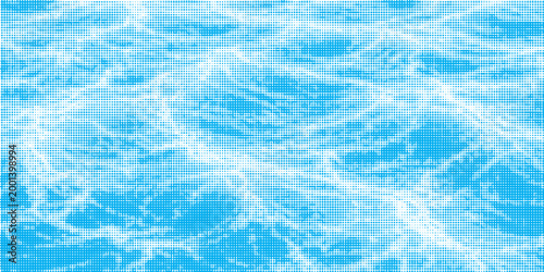 Blue and white water ripples light surface overlay background. 3d clear ocean surface pattern with reflection effect backdrop. Marble desaturated texture.