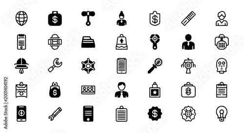 Black icons of business and finance.