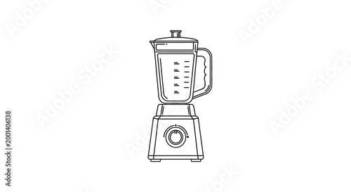 Hand Drawn Sketch of a Kitchen Blender