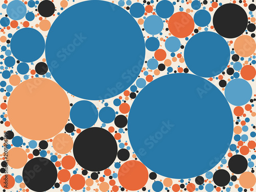 Tightly Packed Bubbles Modern Vector Background
