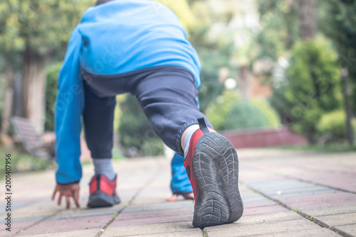 Ready! Steady! Go! Children active concept