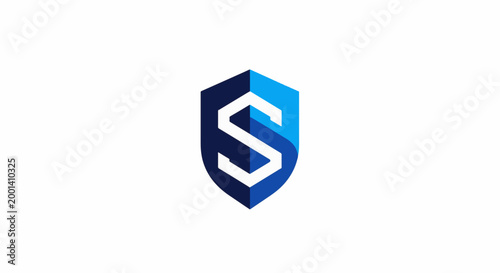 Modern Blue Shield Logo with Letter S for Security. Free Download Modern Blue Shield Logo with Letter S for Security. - GFXLoad