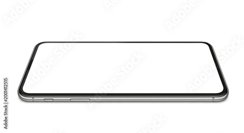 Modern smartphone device screen closeup.