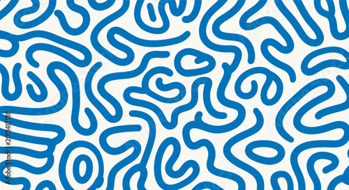 Abstract blue and white organic shapes a seamless pattern for modern design applications