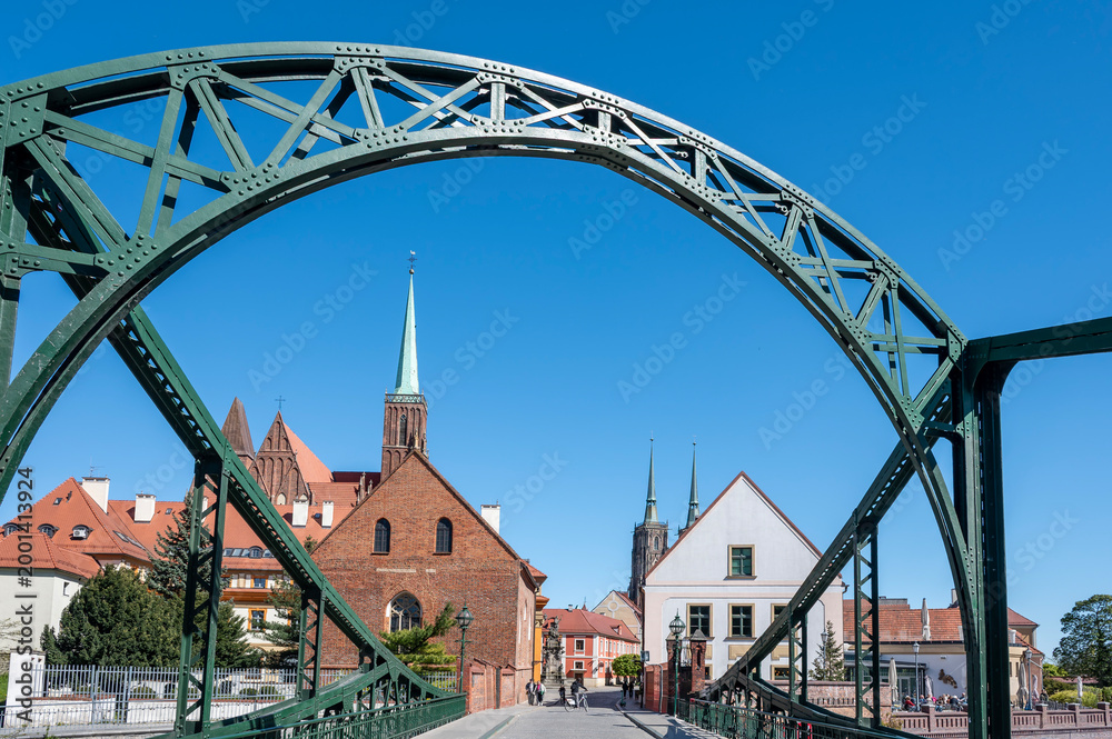 Fototapeta premium Most Tumski -Most Zakochanych. Wrocław, Polska