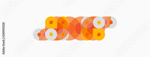 Photos Abstract design features overlapping orange circles
