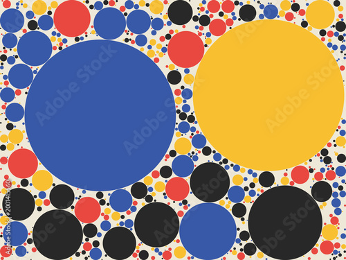 Tightly Packed Bubbles Modern Vector Background