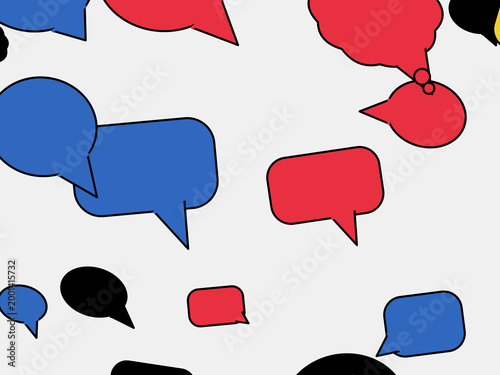 Speech Bubbles Comic Pop Art Pattern Background
