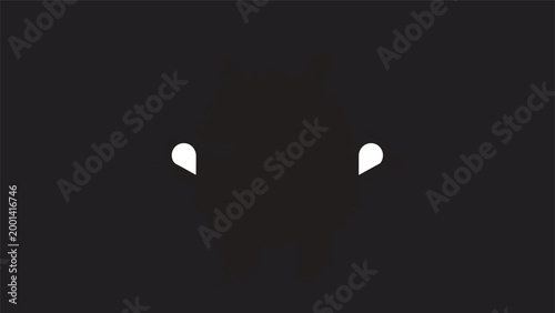 Minimalist White Droplet Shapes on Dark Background Representing Concepts.