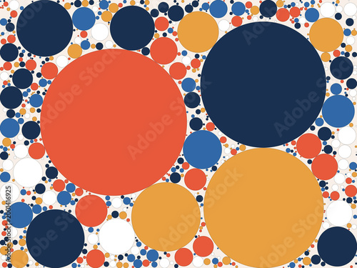 Circle Packing Apollonian Fractal Pattern Background