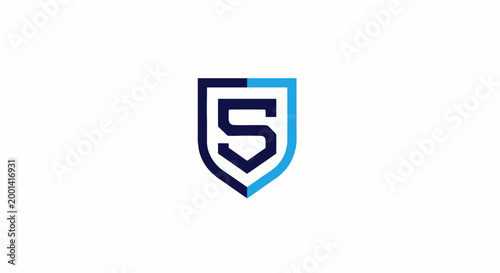 Free Download Modern Shield Logo Design Featuring the Letter S, Blue Color Scheme. - GFXLoad