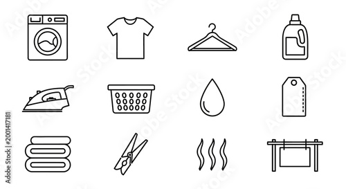 Laundry day essentials laid out for cleaning and organization at home