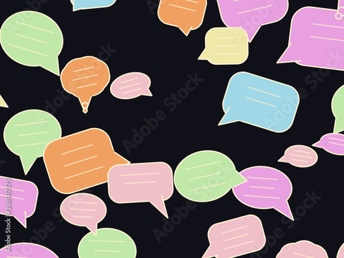 Chat Message Bubbles Communication Pattern Backdrop