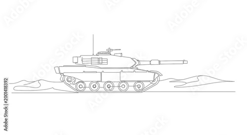 Military Tank Vehicle Armored Warfare.