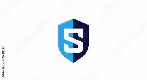 Modern Blue Shield Logo with White Letter S for Security. Free Download Modern Blue Shield Logo with White Letter S for Security. - GFXLoad