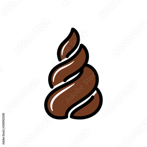 Chocolate Swirl Icon Vector Illustration