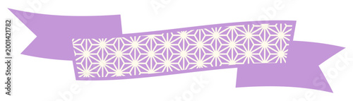Ribbon Frame -1 -purple, isolated on white background