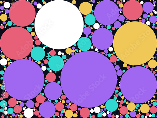 Multi-Scale Circle Composition Decorative Background